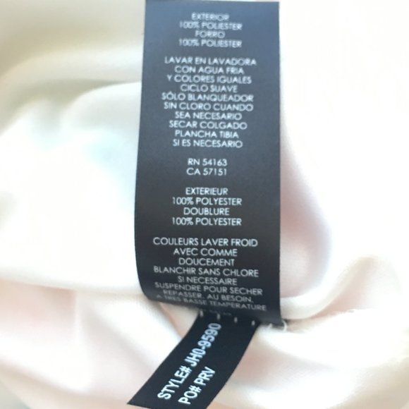 Women Dress Shift 14 Sheer Floral Lined White Muli - Picture 6 of 7